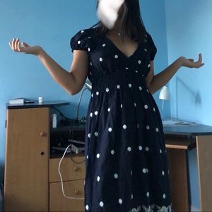 deep v-neck midi dress